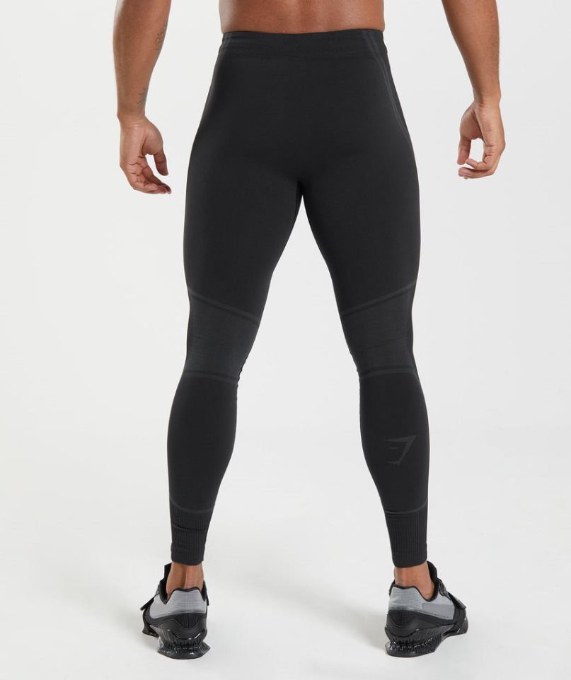 Men's Gymshark 315 Seamless Leggings Black | NZ 5ZPLEJ